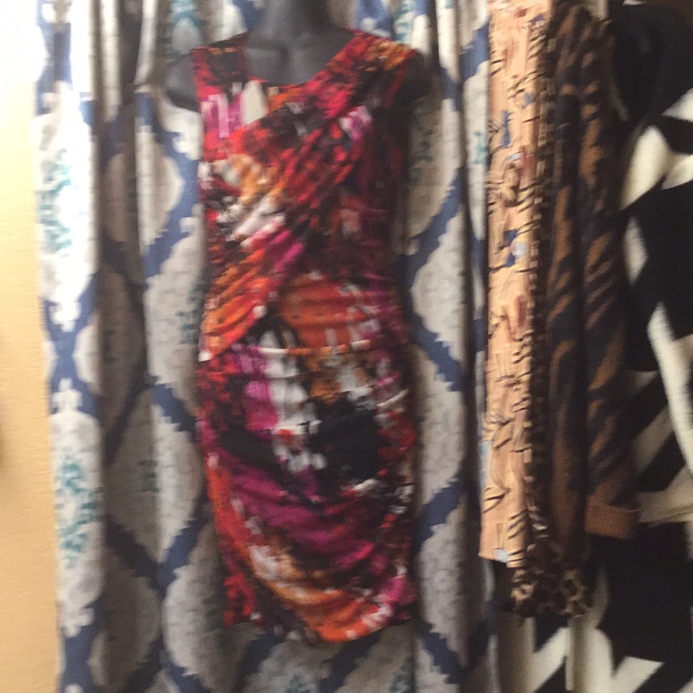 Bisou Bisou runchie colorful dress